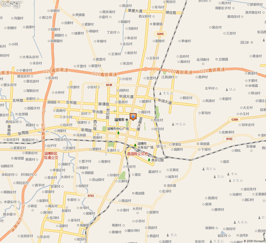 最新淄博市交通地图