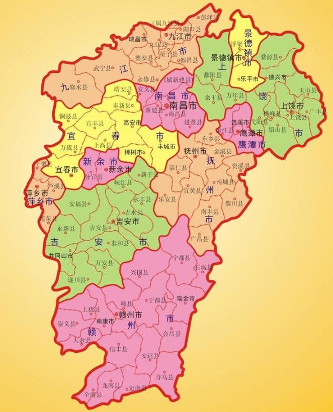 江西地级市人口_江西和山东最大的地级市,面积和人口都是称霸本省