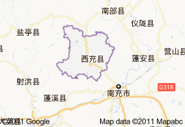 西充县地图