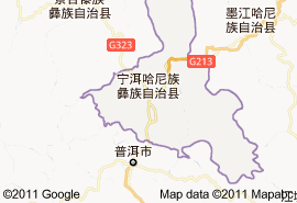 宁洱哈尼族彝族自治县地图