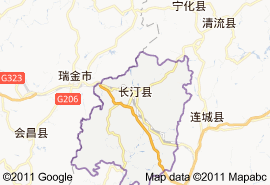 长汀县地图