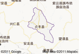 贞丰县地图
