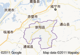 崇阳县地图