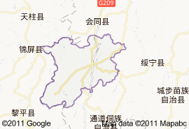 靖州苗族侗族县地图