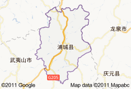 浦城县地图