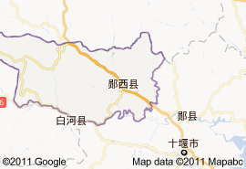 郧西县地图