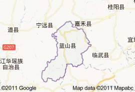 蓝山县地图