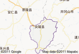 炎陵县地图
