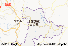 本溪满族自治县地图