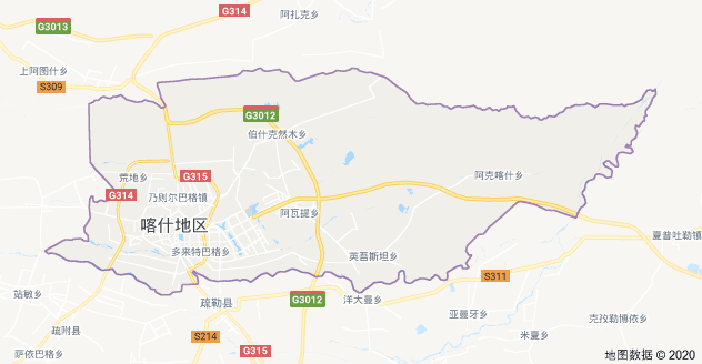 喀什市地形图