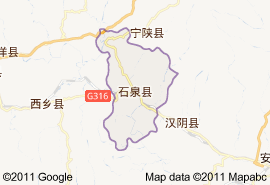 石泉县地图
