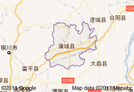 蒲城县地图